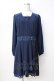 画像1: axes femme / カシュクールワンピース M 紺 Y-25-08-08-089-AX-OP-SZ-ZY (1)