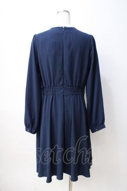 画像3: axes femme / カシュクールワンピース M 紺 Y-25-08-08-089-AX-OP-SZ-ZY