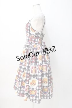 画像2: axes femme kawaii / ベアズベーカリー柄ジャンスカ M 黒 Y-25-08-08-095-AX-OP-SZ-ZY