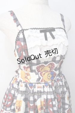 画像4: axes femme kawaii / ベアズベーカリー柄ジャンスカ M 黒 Y-25-08-08-095-AX-OP-SZ-ZY