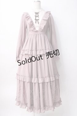 画像1: axes femme kawaii / クラシカルフリルロングワンピ M ピンク Y-25-08-08-097-AX-OP-SZ-ZY