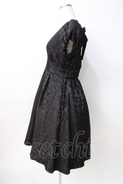 画像2: axes femme POETIQUE / フラワージャカードワンピース M 黒 Y-25-08-08-098-AX-OP-SZ-ZY