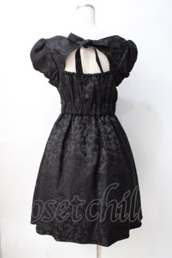 画像3: axes femme POETIQUE / フラワージャカードワンピース M 黒 Y-25-08-08-098-AX-OP-SZ-ZY