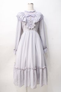 axes femme kawaii / ヴィンテージシフォンワンピース M ラベンダー Y-25-08-08-100-AX-OP-SZ-ZT477
