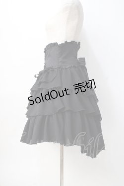 画像2: MARBLE / コルセットシフォンスカート  黒 Y-25-08-08-109-GO-SK-AS-ZY