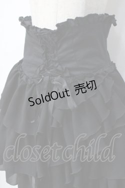 画像4: MARBLE / コルセットシフォンスカート  黒 Y-25-08-08-109-GO-SK-AS-ZY