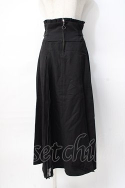 画像1: axes femme / センタージップロングスカート M 黒 Y-25-08-08-112-AX-SK-SZ-ZY