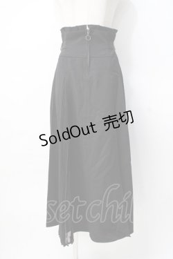 画像1: axes femme / センタージップロングスカート M 黒 Y-25-08-08-112-AX-SK-SZ-ZY