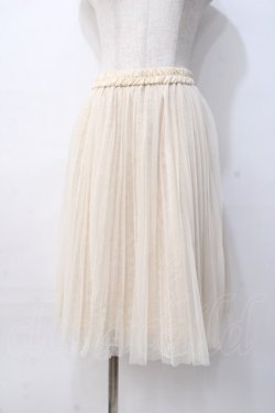 画像1: axes femme / チュール重ねレース刺繍スカート  生成り Y-25-08-08-113-AX-SK-SZ-ZY