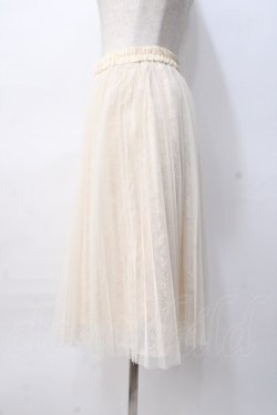 画像2: axes femme / チュール重ねレース刺繍スカート  生成り Y-25-08-08-113-AX-SK-SZ-ZY