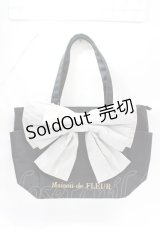 Maison de FLEUR / ルミネ限定レースビッグリボントートMバッグ F ブラック Y-25-08-08-002-LO-BG-SZ-ZY