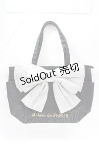 Maison de FLEUR / ルミネ限定レースビッグリボントートMバッグ F ブラック Y-25-08-08-002-LO-BG-SZ-ZY