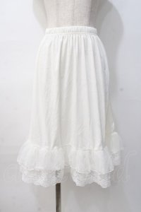 axes femme / チュールレースミドルペチスカート F 生成り Y-25-08-08-116-AX-SK-SZ-ZY