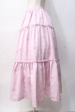 画像2: axes femme kawaii / ハートドット柄ティアードスカート M ピンク Y-25-08-08-117-AX-SK-SZ-ZY