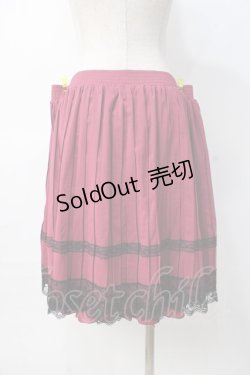 画像2: axes femme / ウエストビジュープリーツスカート M ワイン Y-25-08-08-122-AX-SK-SZ-ZT480