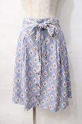 axes femme / フラワードットプリントスカート M サックス Y-25-08-08-123-AX-SK-SZ-ZY