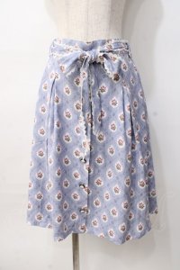 axes femme / フラワードットプリントスカート M サックス Y-25-08-08-123-AX-SK-SZ-ZY
