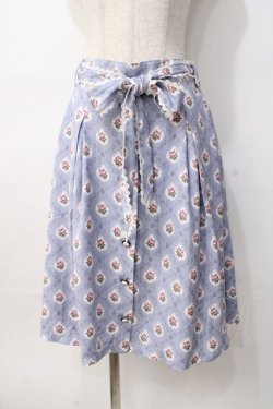 画像1: axes femme / フラワードットプリントスカート M サックス Y-25-08-08-123-AX-SK-SZ-ZY