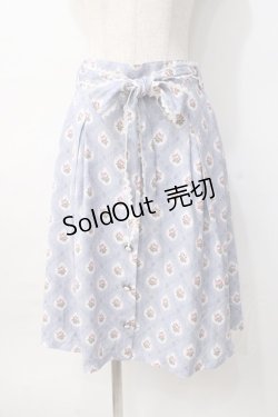 画像1: axes femme / フラワードットプリントスカート M サックス Y-25-08-08-123-AX-SK-SZ-ZI