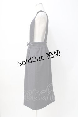 画像2: axes femme / レースサス付ナロースカート M 紺 Y-25-08-08-125-AX-SK-SZ-ZY