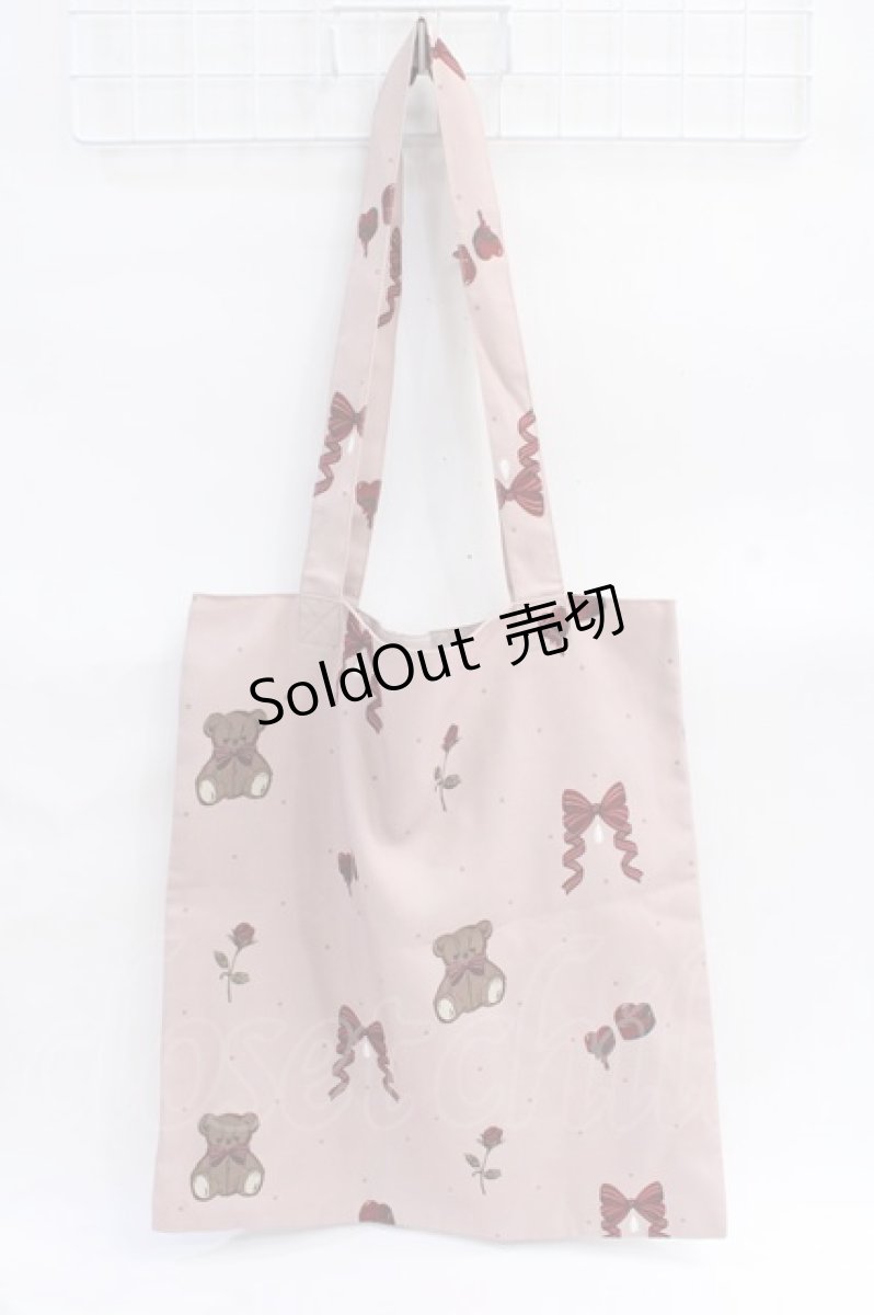 画像1: axes femme Kawaii / プレゼントベアートートバッグ  ピンク Y-25-08-08-016-AX-BG-SZ-ZH (1)