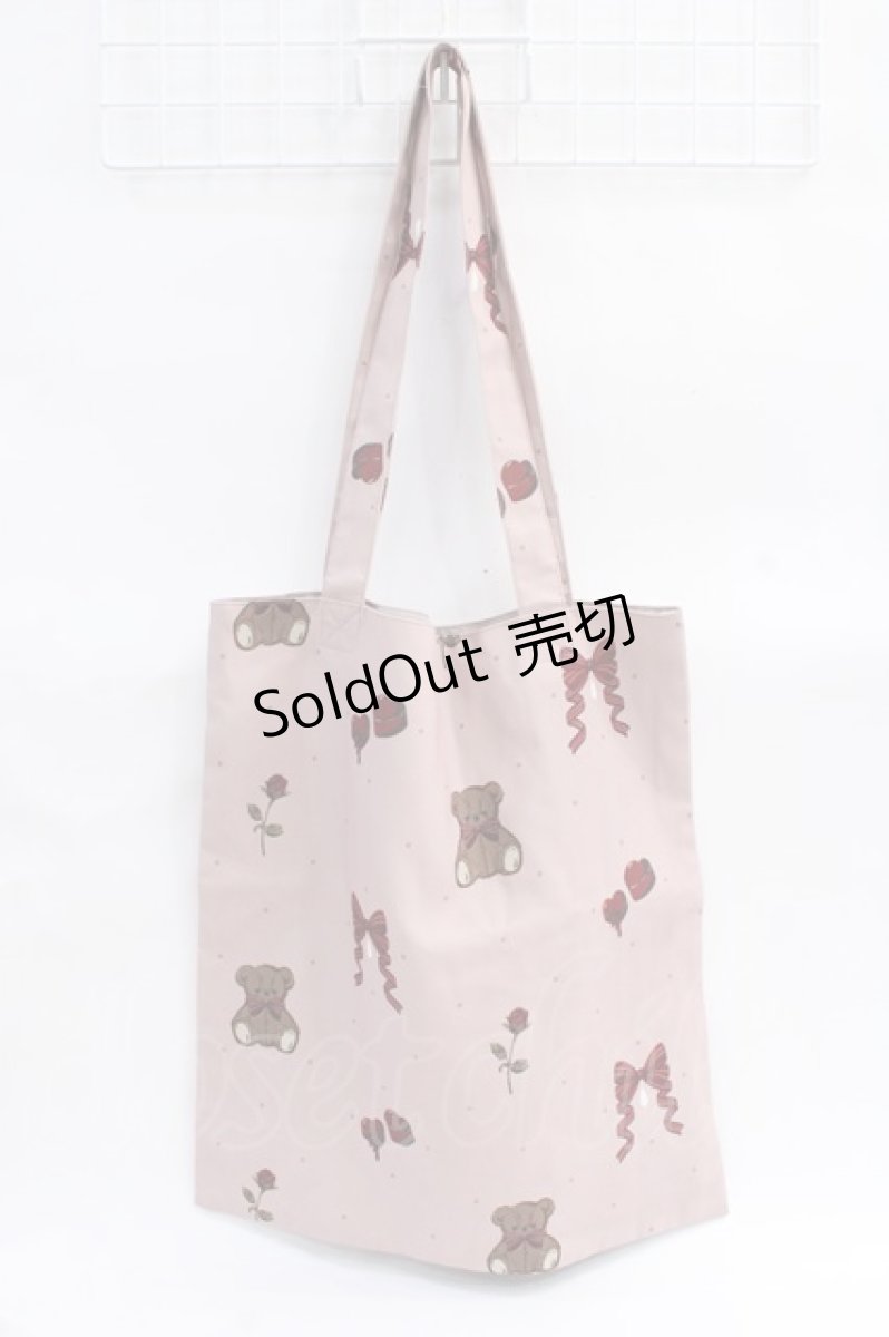 画像2: axes femme Kawaii / プレゼントベアートートバッグ  ピンク Y-25-08-08-016-AX-BG-SZ-ZH (2)