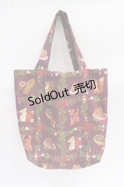 画像1: axes femme kawaii / 森のケーキ屋さんトート  ワイン Y-25-08-08-017-AX-BG-SZ-ZY