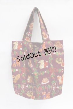 画像2: axes femme kawaii / 森のケーキ屋さんトート  ワイン Y-25-08-08-017-AX-BG-SZ-ZY