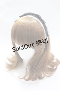 axes femme kawaii / レースリボンカチューシャ  黒 Y-25-08-08-018-AX-AC-SZ-ZY