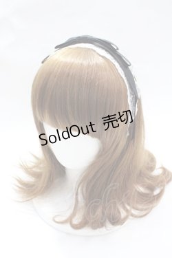 画像1: axes femme kawaii / レースリボンカチューシャ  黒 Y-25-08-08-018-AX-AC-SZ-ZY