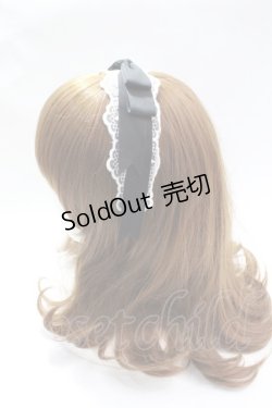 画像2: axes femme kawaii / レースリボンカチューシャ  黒 Y-25-08-08-018-AX-AC-SZ-ZY