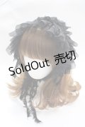 MARBLE / フリンジリボンフリルヘッドドレス  黒 Y-25-08-08-019-GO-AC-SZ-ZY
