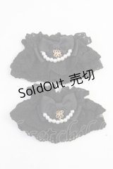 axes femme kawaii / レーシーお袖留め  黒 Y-25-08-08-022-AX-ZA-SZ-ZY