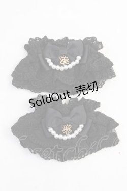 画像1: axes femme kawaii / レーシーお袖留め  黒 Y-25-08-08-022-AX-ZA-SZ-ZY