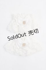 axes femme kawaii / レーシーお袖留め  白 Y-25-08-08-023-AX-ZA-SZ-ZY