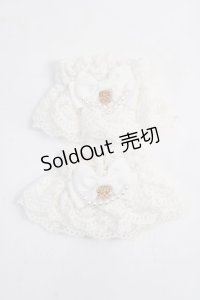axes femme kawaii / レーシーお袖留め  白 Y-25-08-08-023-AX-ZA-SZ-ZY