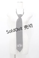 Amilige / Bandit Bear 刺繍ネクタイ  黒 Y-25-08-08-025-PU-ZA-SZ-ZY