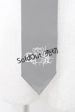 画像3: Amilige / Bandit Bear 刺繍ネクタイ  黒 Y-25-08-08-025-PU-ZA-SZ-ZY
