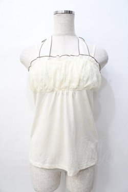 画像1: axes femme / シフォンホルターキャミ M 生成り Y-25-08-08-029-AX-TO-SZ-ZY