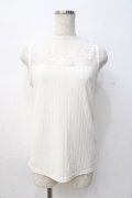 axes femme / 繊細レースタンク M 白 Y-25-08-08-030-AX-TO-SZ-ZY
