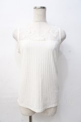 axes femme / 繊細レースタンク M 白 Y-25-08-08-030-AX-TO-SZ-ZY