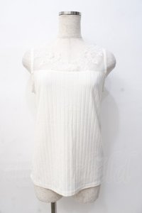 axes femme / 繊細レースタンク M 白 Y-25-08-08-030-AX-TO-SZ-ZY