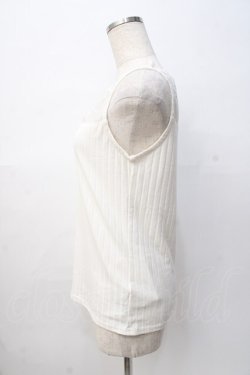 画像2: axes femme / 繊細レースタンク M 白 Y-25-08-08-030-AX-TO-SZ-ZY