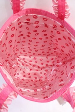 画像3: Maison de FLEUR / ピンクマニアフリルハンドルトートMバッグ F ピンク Y-25-08-08-003-LO-BG-HR-ZY