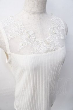 画像4: axes femme / 繊細レースタンク M 白 Y-25-08-08-030-AX-TO-SZ-ZY