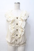 axes femme / フリルアウタータンク M 生成り Y-25-08-08-031-AX-TO-SZ-ZY