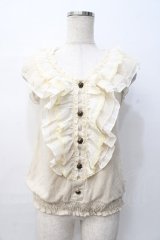 axes femme / フリルアウタータンク M 生成り Y-25-08-08-031-AX-TO-SZ-ZY