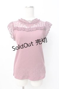 axes femme / ビスチェ切替レースインナー F ピンク Y-25-08-08-032-AX-TO-SZ-ZY