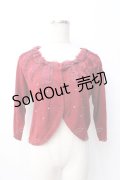 axes femme / リボンデザインボレロ M 赤 Y-25-08-08-033-AX-TO-SZ-ZY