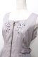 画像3: axes femme / 刺繍入サイドチュールジャンスカ  グレー Y-25-08-11-037-AX-OP-SZ-ZY (3)